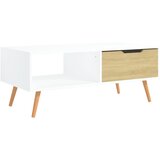  Stolić za kavu bijeli i boja hrasta 100 x 49,5 x 43 cm iverica | shoptok.hr