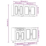  4-dijelni set kuhinjskih ormarića Kalmar konstruiranog drva | shoptok.hr