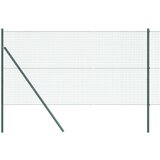 vidaXL Varjena žična ograja z 13 stebri Zeleno 1x25 m Jeklo | Shoptok.si