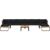 vidaXL 5dijelna vrtna kutna garnitura s jastucima od aluminija i WPC-a | shoptok.hr