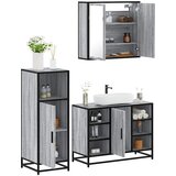 Maison Chic Kopalniški sestavi - Kopalniško pohištvo 3 kosi siva sonoma inženirski les, (21787126) | Shoptok.si