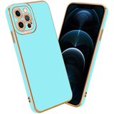 Cadorabo Ohišje, združljiv z Apple v sijajni turkizni - Rose Gold - Zaščitni pokrov iz fleksibilnega silikona TPU in z zaščito pred kamero, (20603615) Cene