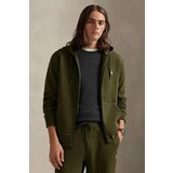 Polo Ralph Lauren Dukserica boja: zelena, s kapuljačom, bez uzorka, 710881517 Cijene