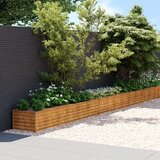 vidaXL Vrtna visoka greda 770x50x36 cm corten jeklo | Shoptok.si