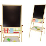 Lean_Toys Lesena magnetna tabla s kredo 2v1 | Shoptok.si