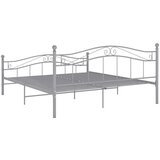  Posteljni okvir siv kovinski 200x200 cm, (20647860) | Shoptok.si