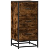 Maison Chic Komoda - Predalnik dimljeni hrast 35,5x35x76 cm inženirski les in kovina, (21722470) | Shoptok.si