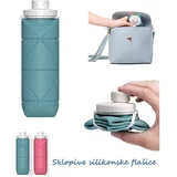 Sklopiva silikonska flašica 600 ml za trening i putovanja