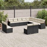 vidaXL 13-dijelni set vrtnih sofa s jastucima poliratan crni | shoptok.hr