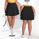 INF Teniško krilo z visokim pasom in žepi - črno 5XL, (21756107) | Shoptok.si