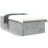 Maison Chic Posteljni okvir - Enojna postelja - Postelja za odrasle betonsko siv 90x190 cm inženirski les-J6425, (21776821) | Shoptok.si