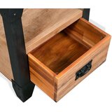 vidaXL noćni Ormarić Masivno Drvo Akacije i Čelik 40x30x54 cm | shoptok.hr
