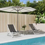  Sklopive stolice za plažu 2 kom sive od aluminija i tekstilena | shoptok.hr