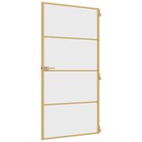 Sobna Notranja vrata ozka zlata 102,5x201,5cm kaljeno steklo aluminij, (20983407) | Shoptok.si