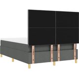  LED Box Spring Krevet Tamno siva 140 x 200 cm tkanina | shoptok.hr