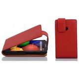 Cadorabo Ohišje, združljivo z Motorola MOTO E v rdeče sladkorno jabolko - Zaščitni ovitek v obliki flipa iz teksturiranega umetnega usnja, (20562029) | Shoptok.si