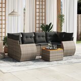 vidaXL 7-dijelni set vrtnih sofa sivi od poliratana | shoptok.hr