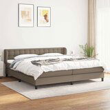  Box spring postelja z vzmetnico taupe 200x200 cm blago, (20999242) | Shoptok.si