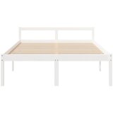 Krevet za starije osobe bijeli 150 x 200 cm bračni od borovine | Eponuda.com