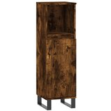 vidaXL Kopalniška omarica dimljeni hrast 30x30x100 cm inženirski les, (20801558) | Shoptok.si