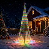  LED božićno drvce 400 cm 1028 LED lampica Višebojno Čelik Crna | shoptok.hr