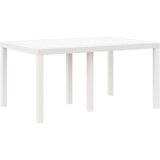  5-delni set za jedilnico na vrtu s blazinami bela poli ratan, (22089838) | Shoptok.si