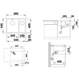 Blanco sudoper ANDANO 340/180-U InFino INOX 18/10, BAZEN LIJEVO, bez dalj.upr. | shoptok.hr
