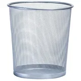 Koš za odpadni papir (12 l, okrogel, jeklo, srebrn)