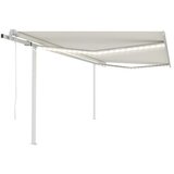 vidaXL Automatska tenda sa senzorom za vjetar LED 4 x 3 m krem Cijene
