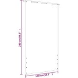  Balkonski zastor plavi 140 x 240 cm od tkanine Oxford | shoptok.hr
