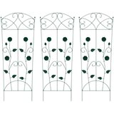  Vrtna Ograda Rešetkasti 3 pcs Zelena 112 x 40 cm Čelik | shoptok.hr
