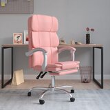 Maison Chic pisarniški stol - računalniški stol roza umetno usnje, (21784350) | Shoptok.si