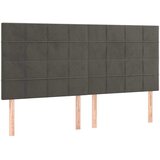  s oprugama i madracem tamnosivi 160x200 cm baršunasti | shoptok.hr