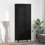 vidaXL Kuhinjski ormarić Zidne Crni hrast 69 5 x 34 x 180 cm Konstruirano drvo | shoptok.hr