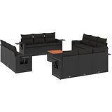  13-dijelni set vrtnih sofa s jastucima poliratan crni | shoptok.hr
