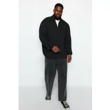 Trendyol Plus Size Sweater - Black - Regular fit