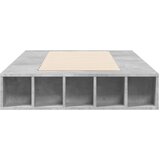 vidaXL Posteljni okvir betonsko siv 75x190 cm inženirski les | Shoptok.si