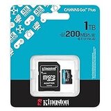 Kingston MicroSD 1TB, Canvas Go! Plus, Class10 UHS-I U3 V30 A2, Read up to 200MB/s, Write up to 160MB/s, for 4K and FullHD video recording, w/SD adapter SDCG4/1TB | ePonuda.com