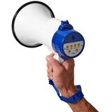 Nedis MEPH150WT Megafon 115dB, max.250m ugradjena sirena i funkcija snimanja, Blue/White | Eponuda.com