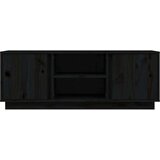 TV omarica črna 110x35x40,5 cm trdna borovina, (20731619) | Shoptok.si