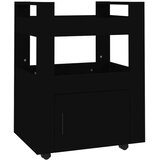  Kuhinjska kolica crna 60 x 45 x 80 cm od konstruiranog drva | shoptok.hr