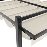 vidaXL Vrtna sjenica s pomičnim krovom 3 x 3 m krem aluminijska | shoptok.hr