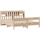 vidaXL Krevet s regalom za knjige bez madraca 180x200 cm od borovine | shoptok.hr