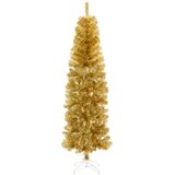  Umjetno vitko božićno drvce 180 cm 300 LED lampica Topla bijela | shoptok.hr