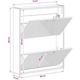  Ormar za cipele na zidu HAARLEM 71 x 17 x 86 cm | shoptok.hr