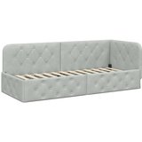  Kutni okvir kreveta Svijetlo siva 80 x 200 cm Baršun | shoptok.hr