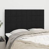 The Living Store Posteljno vzglavje 4 kosa črn 72x5x78/88 cm blago - Vzglavje, (21660434) | Shoptok.si