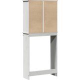 vidaXL Omara za pralni stroj Bela 72,5 x 27 x 161 cm Trdna borovina | Shoptok.si