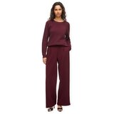 Vila Hlače Noos Benne Wide Trousers - Port Royale Bordo Cene