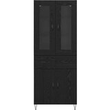 vidaXL Highboard Crni hrast 69,5 x 34 x 180 cm Konstruirano drvo | shoptok.hr